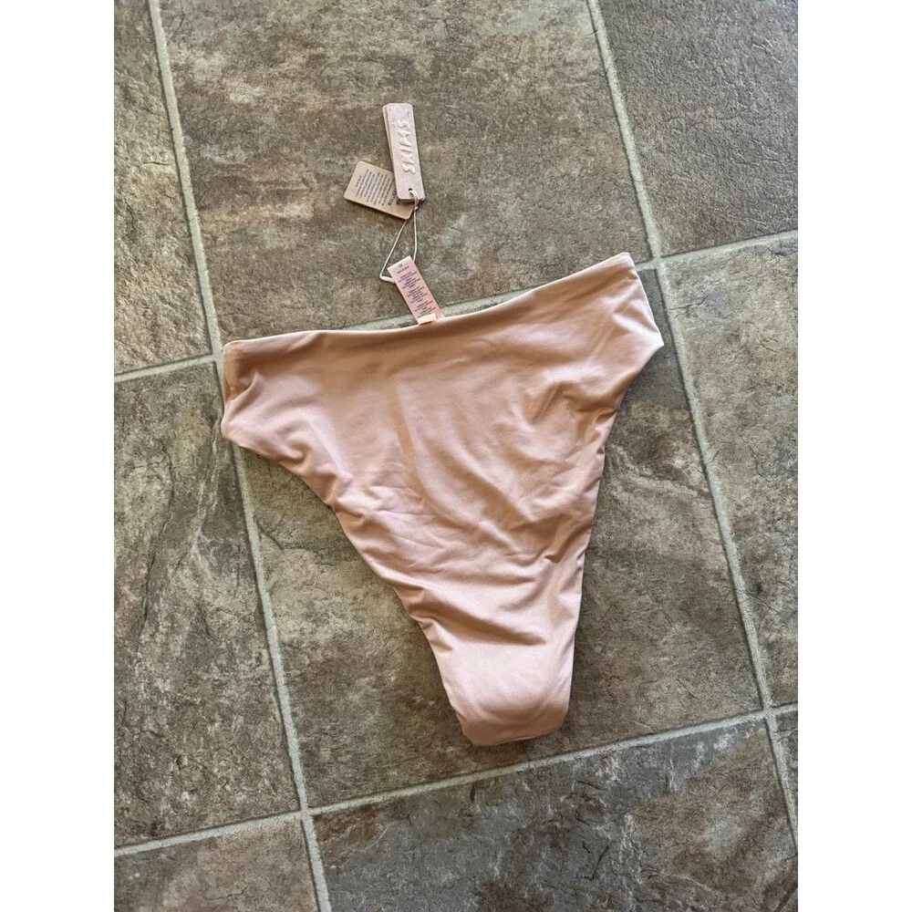 Skims Signature Swim Mid Waist Bottom Ochre Size XS
